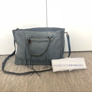 Rebecca Minkoff Regan Satchel Tote in Dusty Blue